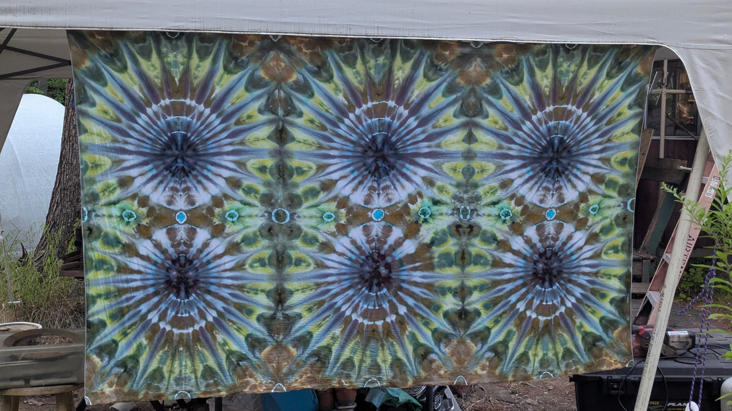 Six Circles Large Ice Dyes Sarong Wrap/Tapestry
