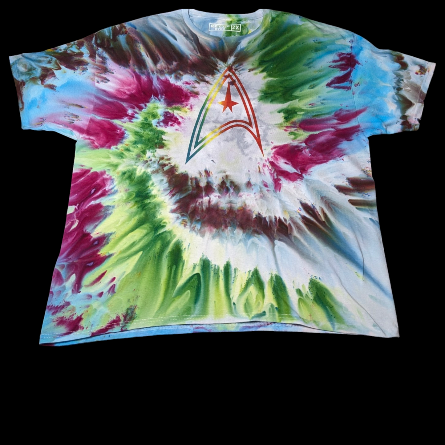 Plasma Burst - 2XL Star Trek Inspired Tie Dye Shirt