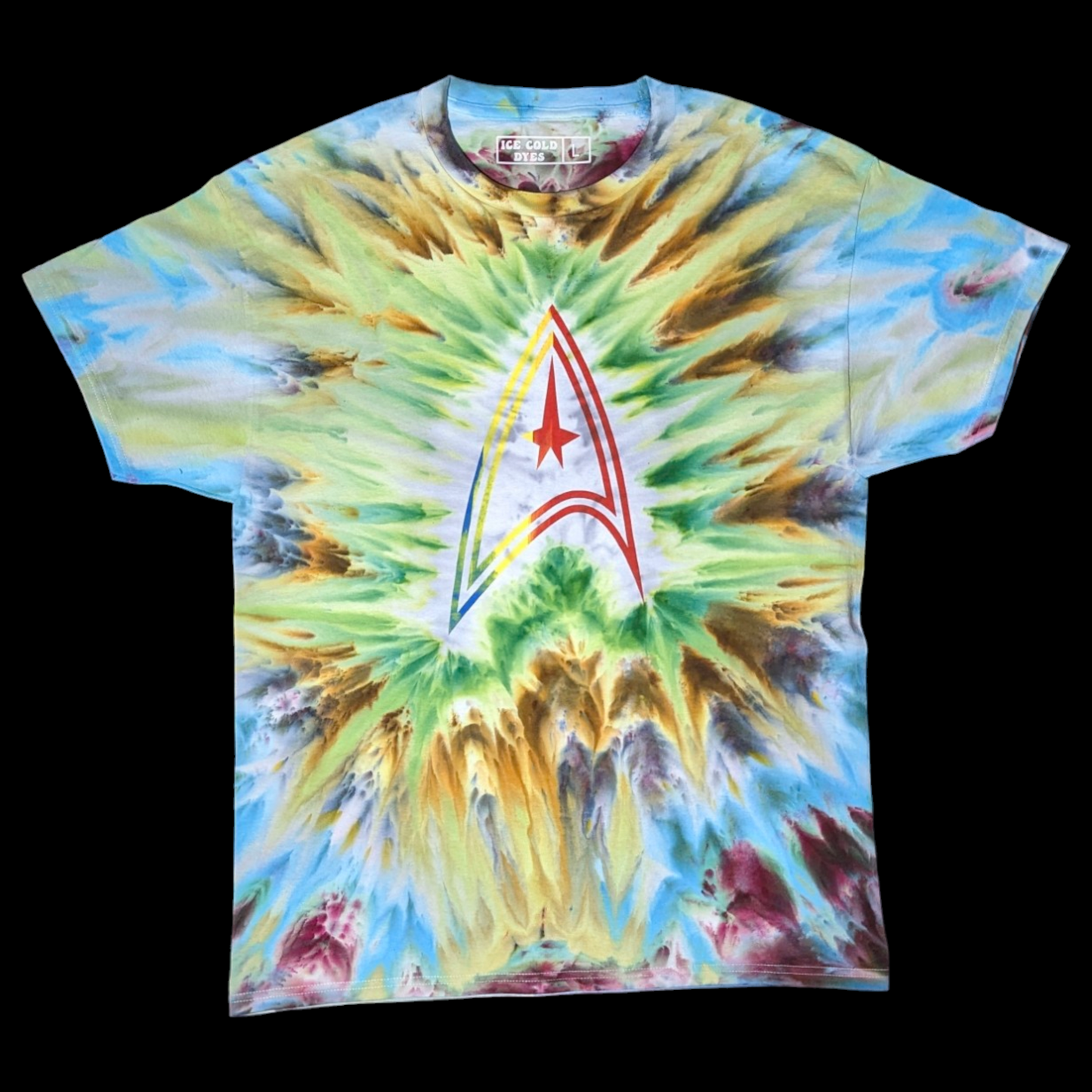 Plasma Burst - Large Star Trek Inspired Tie Dye Shirt
