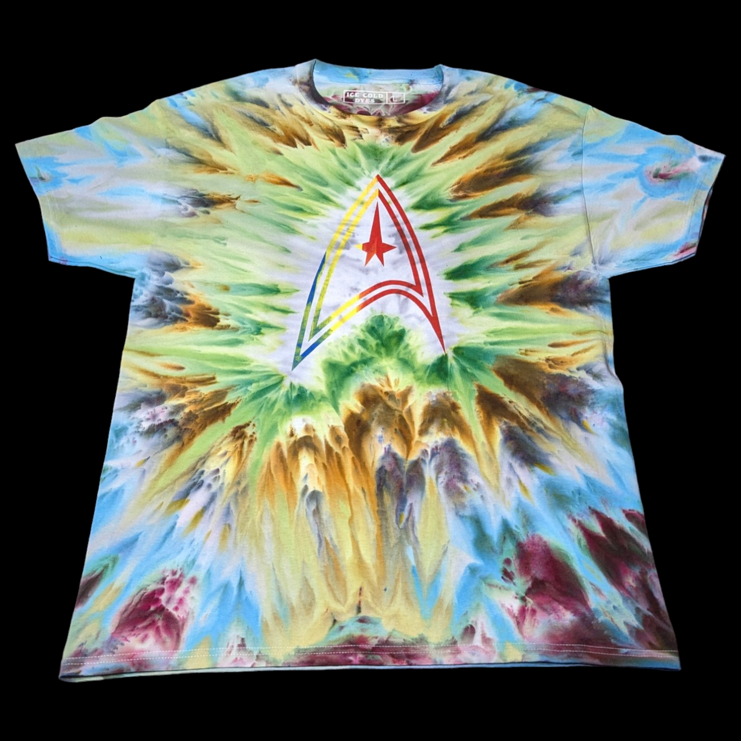 Plasma Burst - Large Star Trek Inspired Tie Dye Shirt