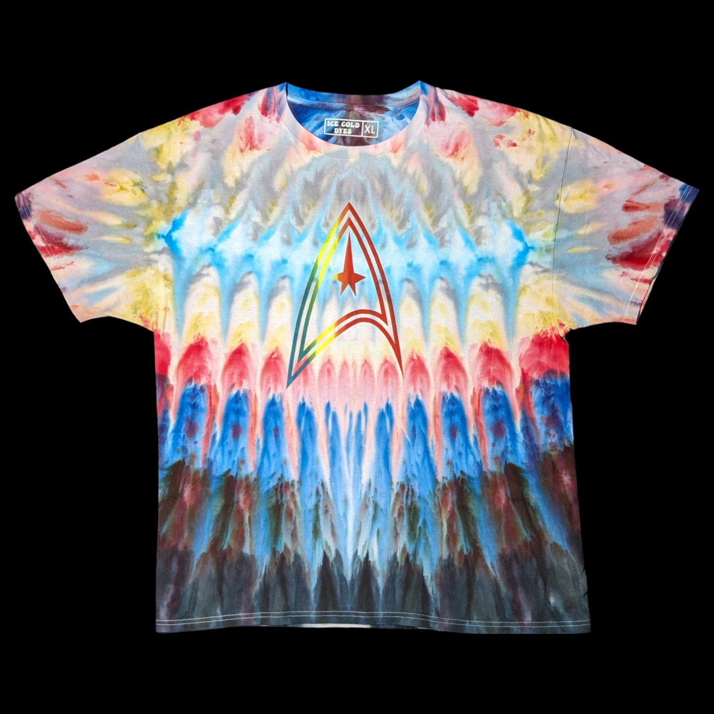 Command Colors - XL Star Trek Inspired Tie Dye Shirt