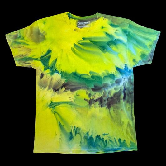 Sunset Inferno - Large Ice Dyed Shirt - one of a kind wearable art