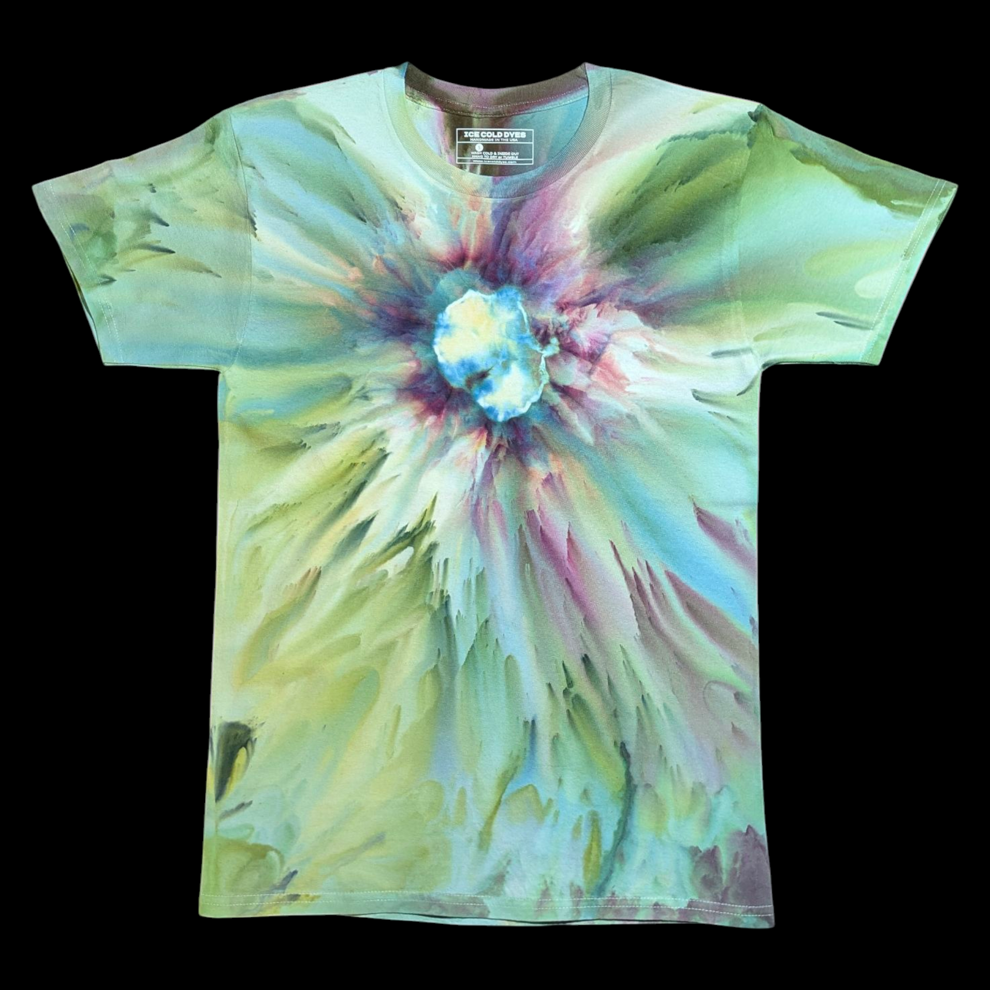 Aurora Veins - Small Ice Dyed Shirt - one of a kind wearable art