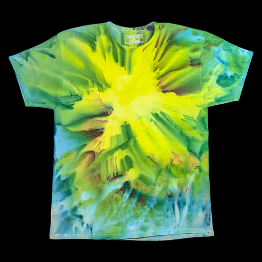 Cosmic Tide - Large Ice Dyed Shirt - one of a kind wearable art