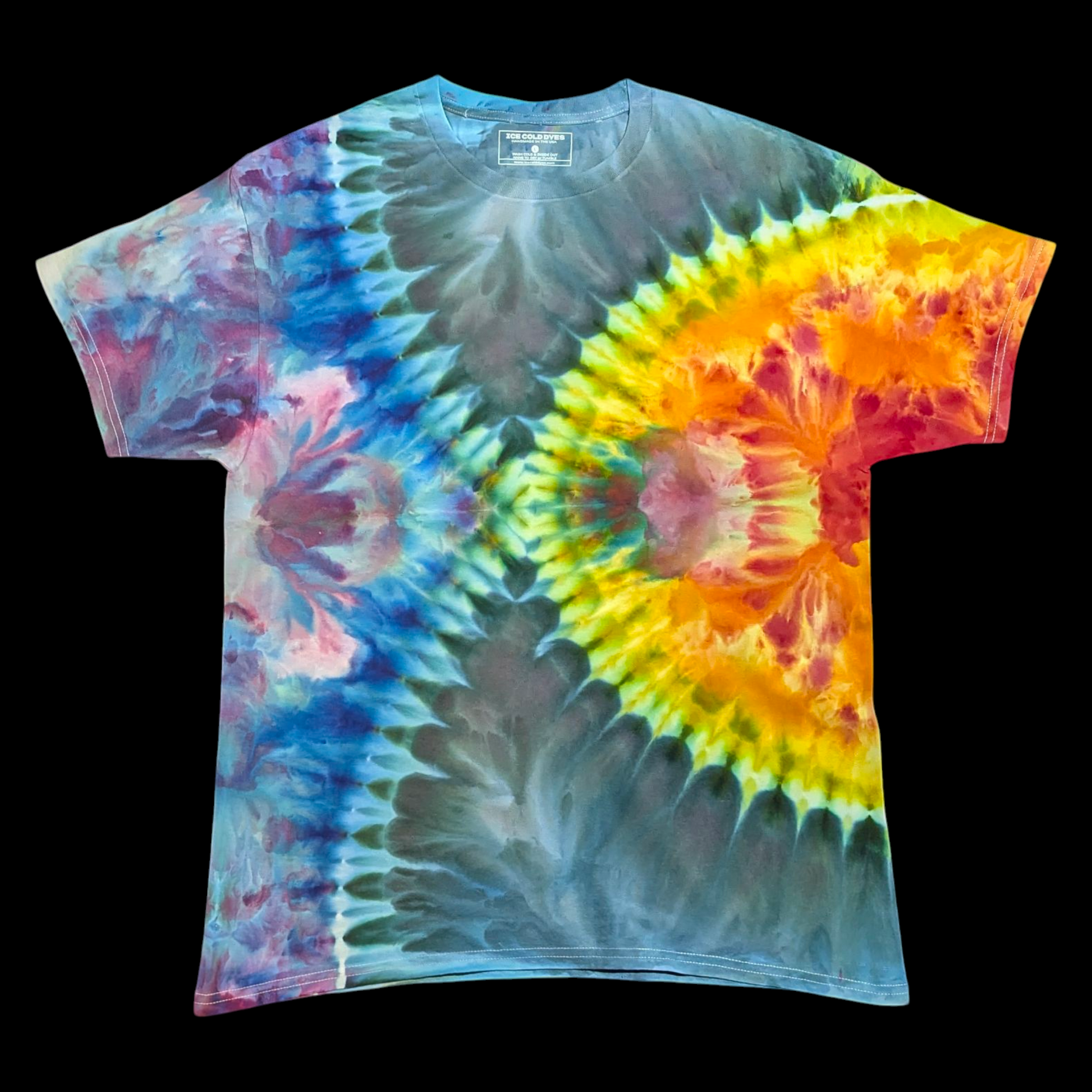 Desert Oasis - Large Ice Dyed Shirt - one of a kind wearable art