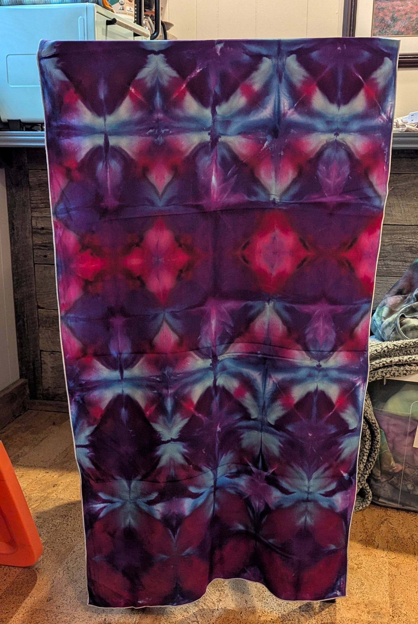 Patterned Purples - Soft Rayon Ice Dyed Scarf 82"x22"