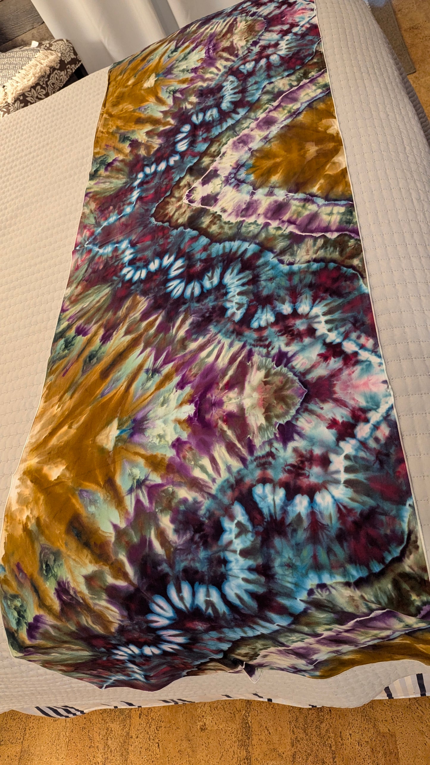 Chaos River - Soft Rayon Ice Dyed Scarf 82"x22"