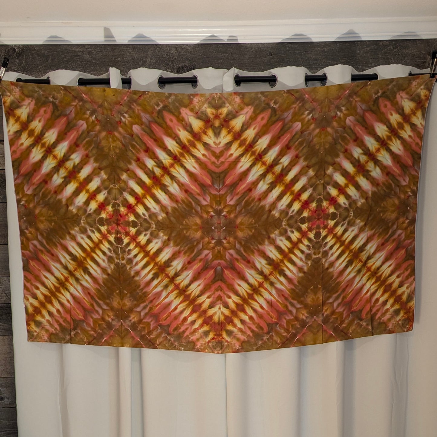 Autumnal Crosses - Soft Rayon Ice Dyed Tapestry / Sarong