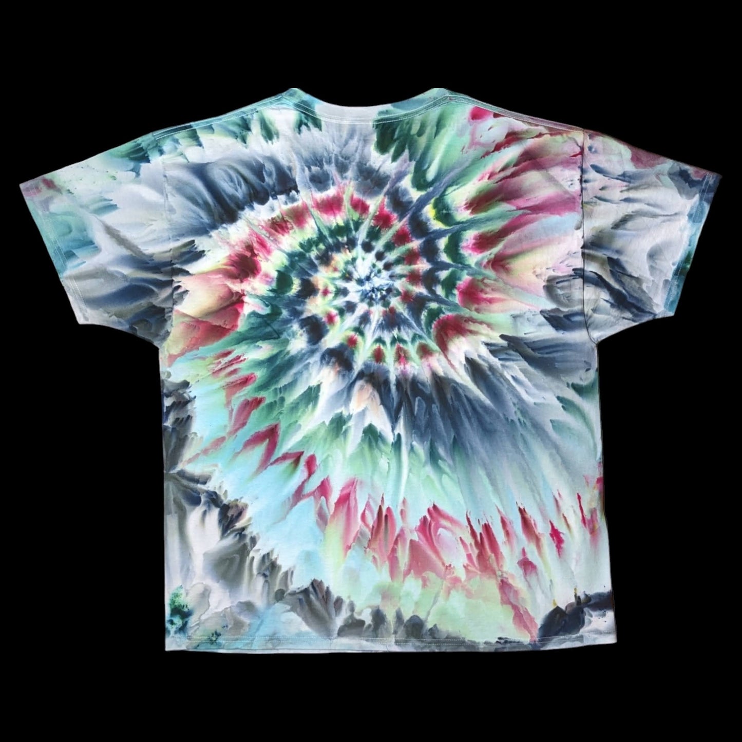 Fundraiser Benefit - XL Ween Inspired Color Spiral Ice/Tie Dye Screen Printed Shirt