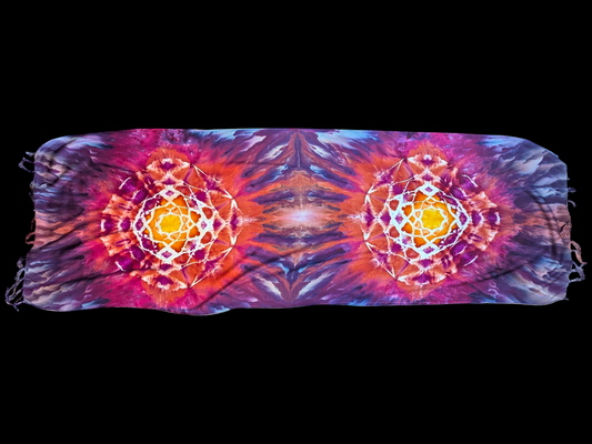 Lightweight Ice Dyed Scarves with Fringe Ends 76"x22"