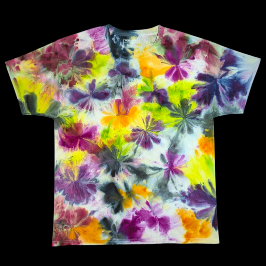 Floral Autumn Boost - Large Ice Dyed Shirt