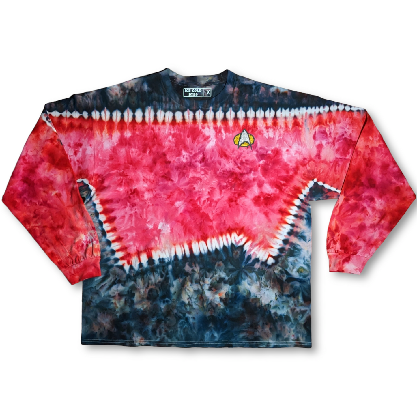 Made To Order Star Trek Uniform Long Sleeve Tie Dye Shirt
