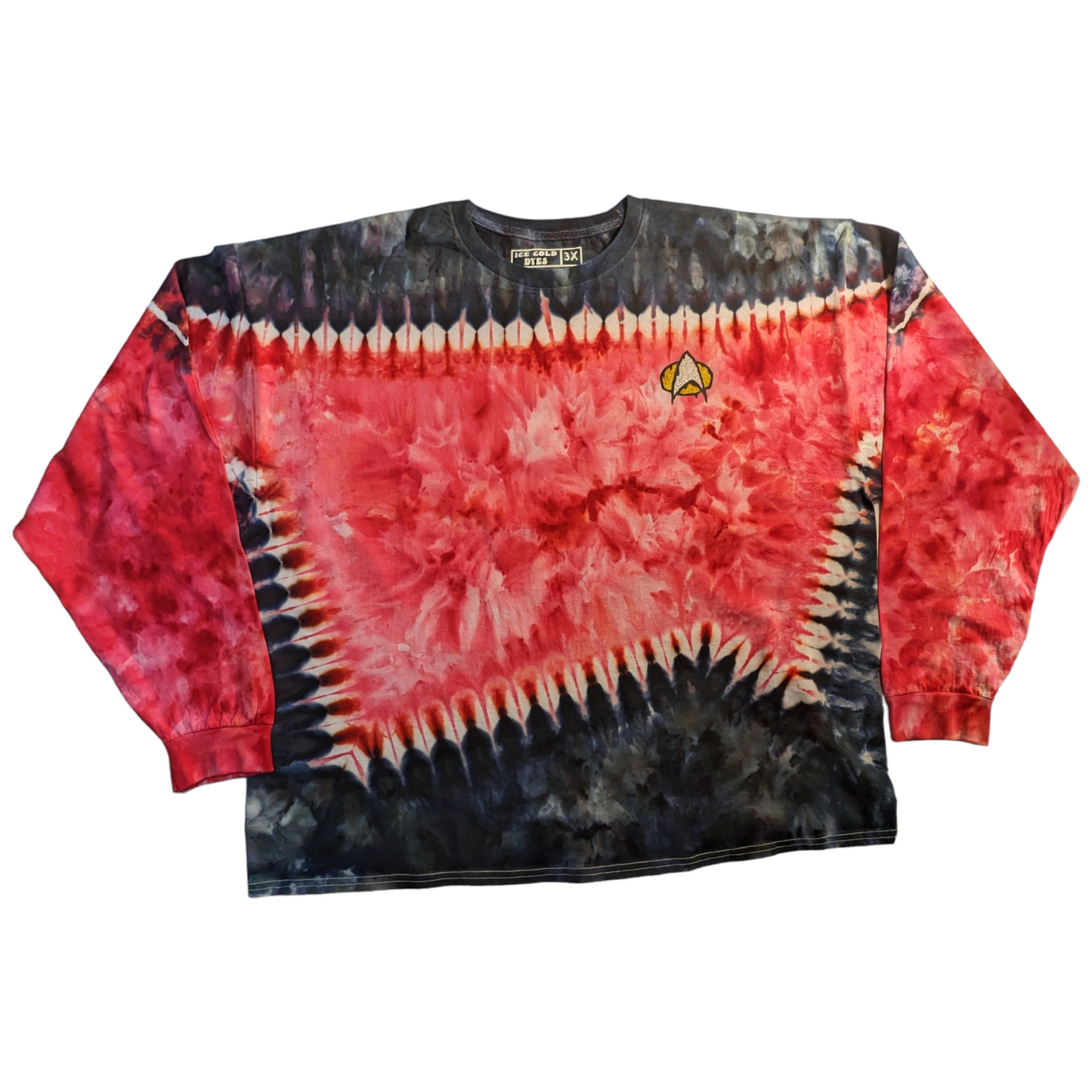 Made To Order Star Trek Uniform Long Sleeve Tie Dye Shirt
