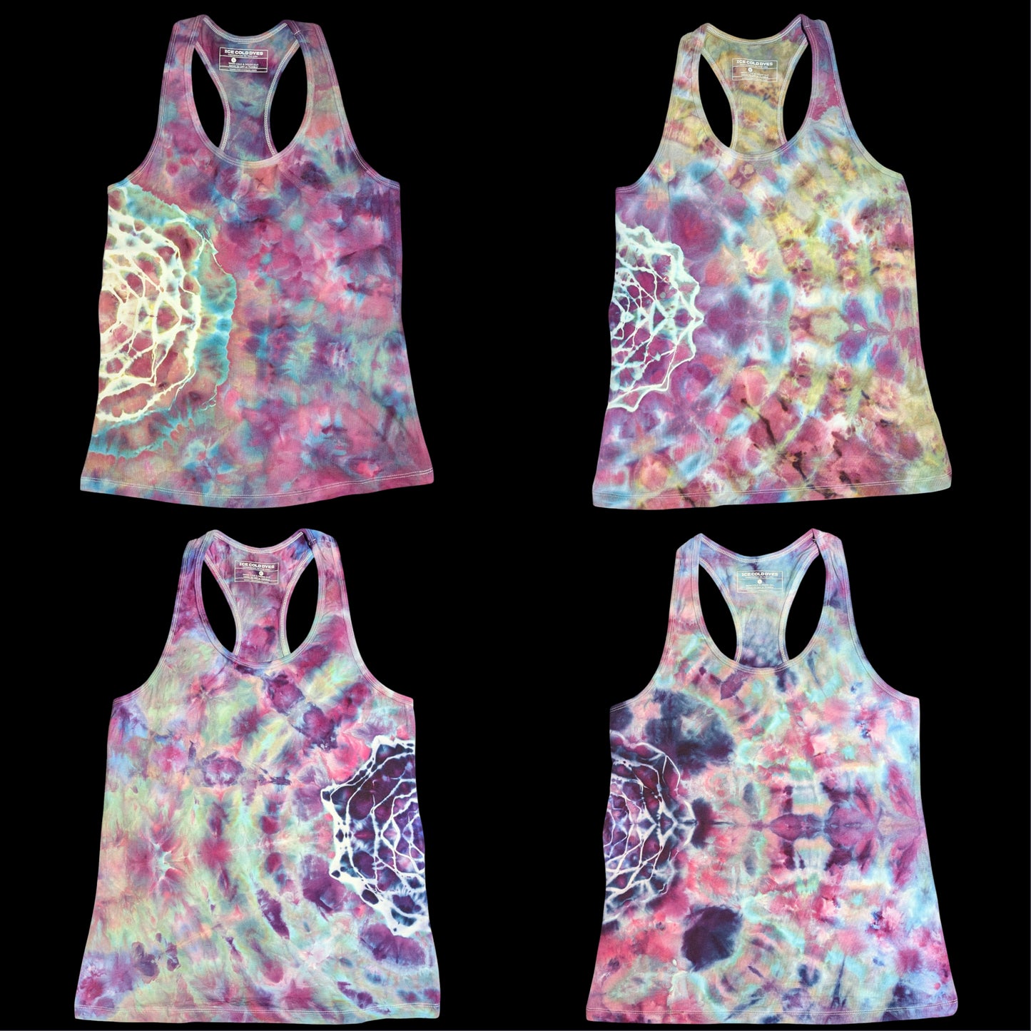 Side Mandala Purples Ladies Cut Tanks