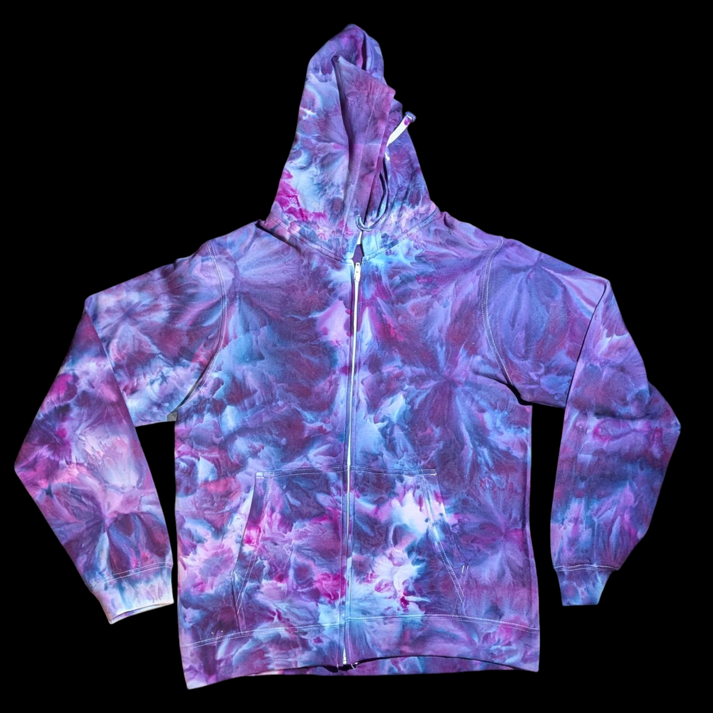 Medium Zip up Ice Dyed hoodie