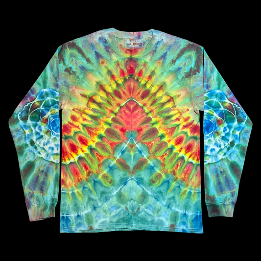 Elbow Mandalas - Medium Ice/Tie Dye Long Sleeve Shirt