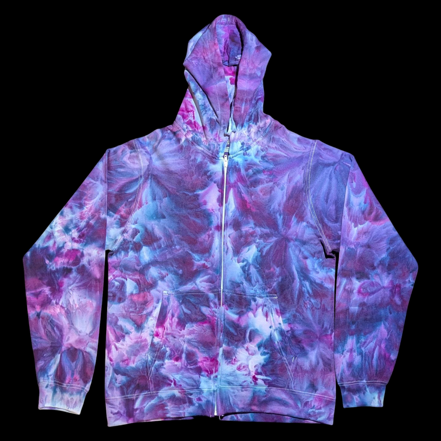 Medium Zip up Ice Dyed hoodie