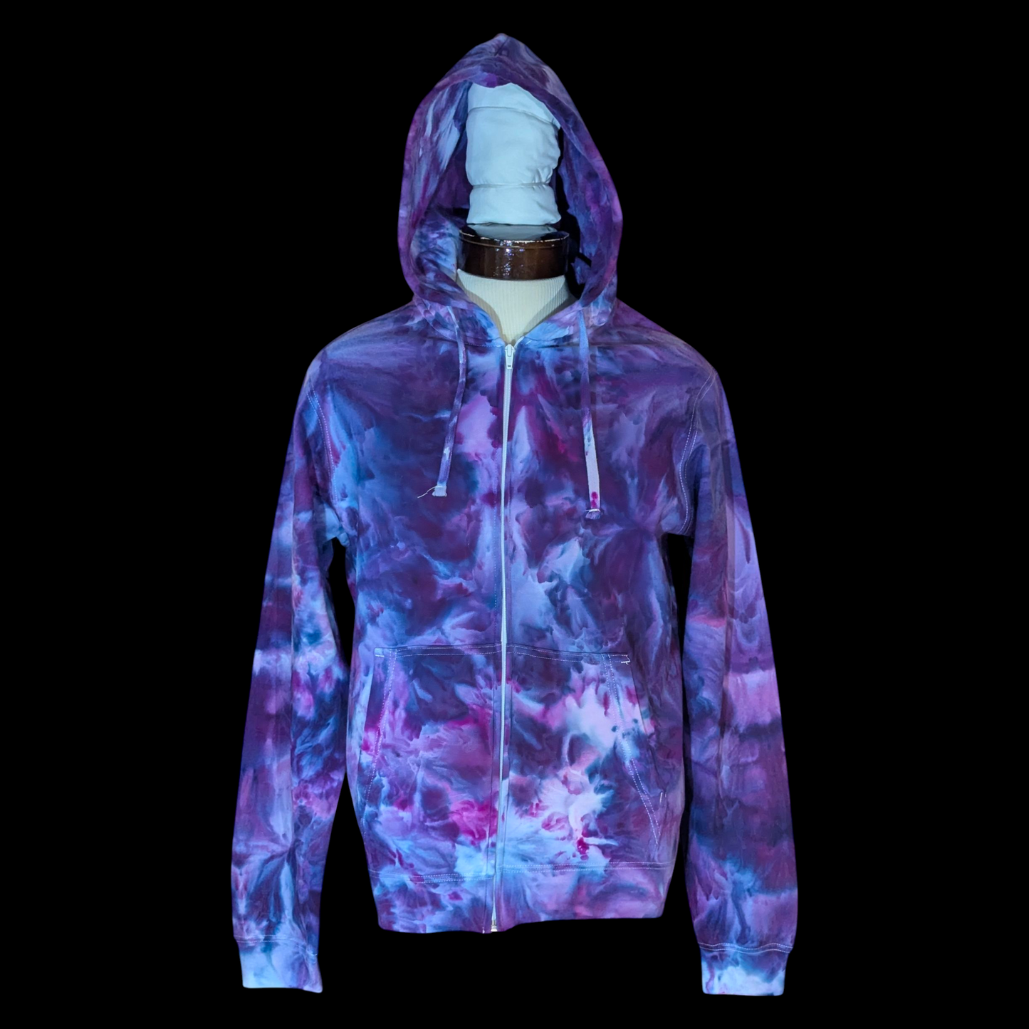 Medium Zip up Ice Dyed hoodie