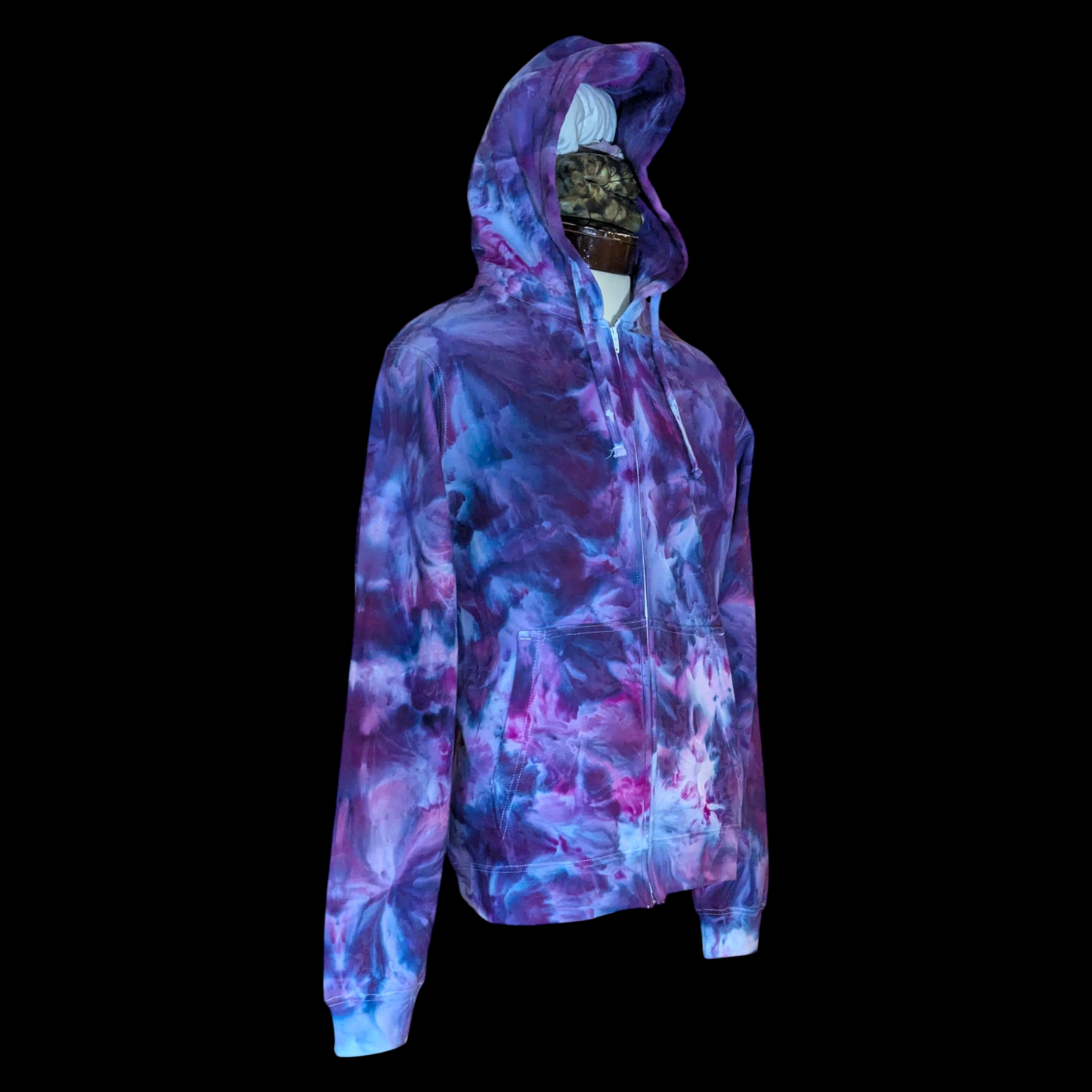 Medium Zip up Ice Dyed hoodie