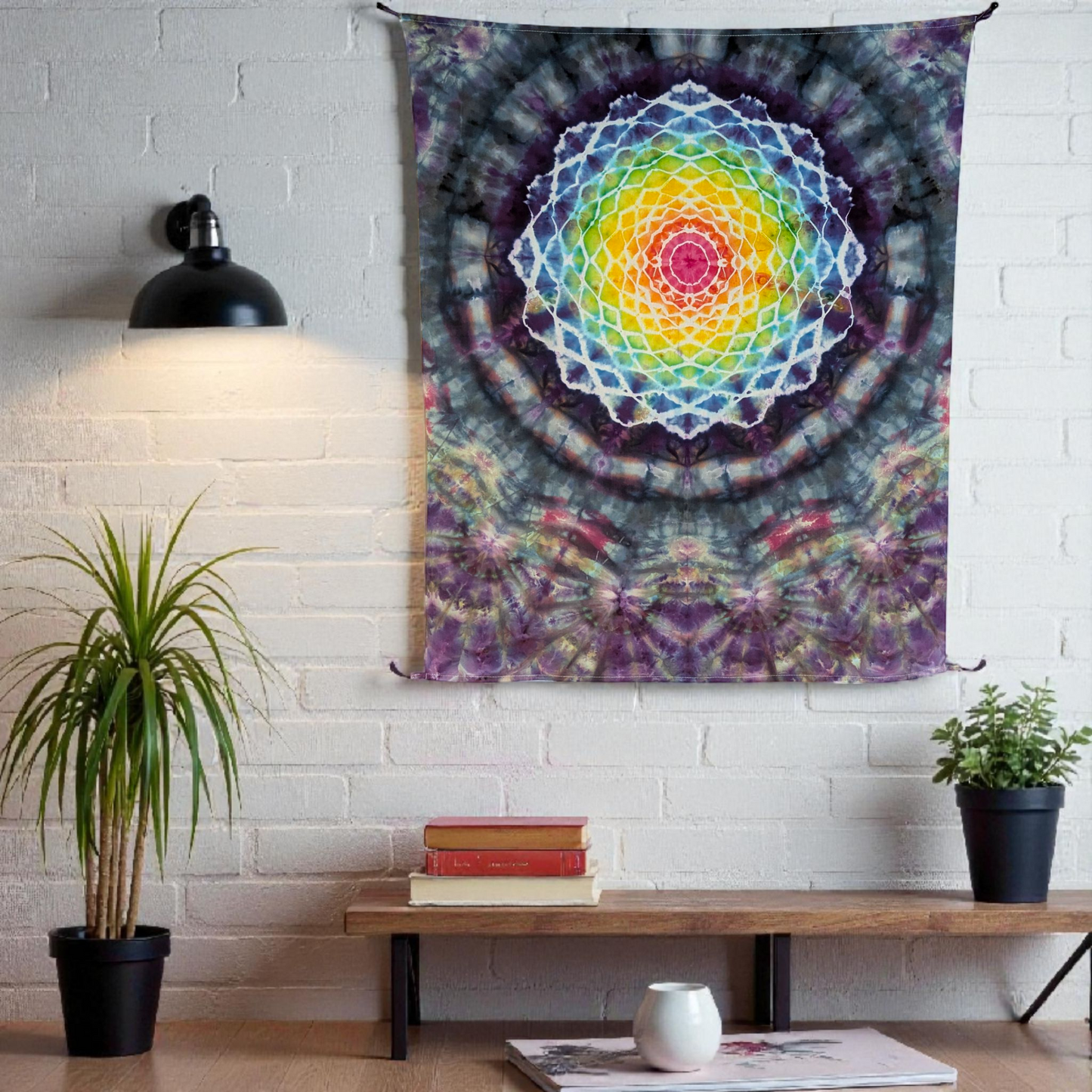 All Seeing Iris - Small Ice Dyed Tapestry
