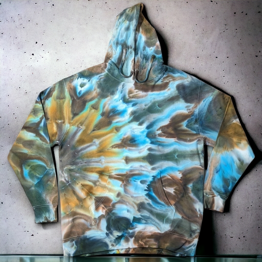 Flowing Feather 2XL Ice Dyed Hoodie