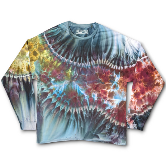 Amoeba Fade - XL Long Sleeve Ice Dyed Shirt