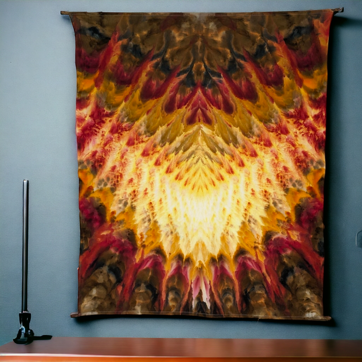 Mini Department of Fire - 41"x34" Ice Dyed Tapestry
