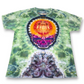 Stealie on the Mountain in Green Liquid - Large Grateful Dead Inspired Ice Dyed Shirt