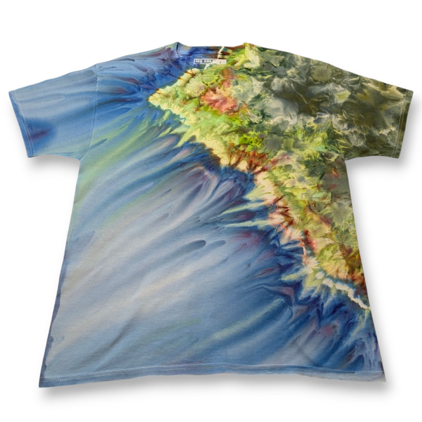 Topographic Dyeland - Large Ice /Tie Dye Shirt