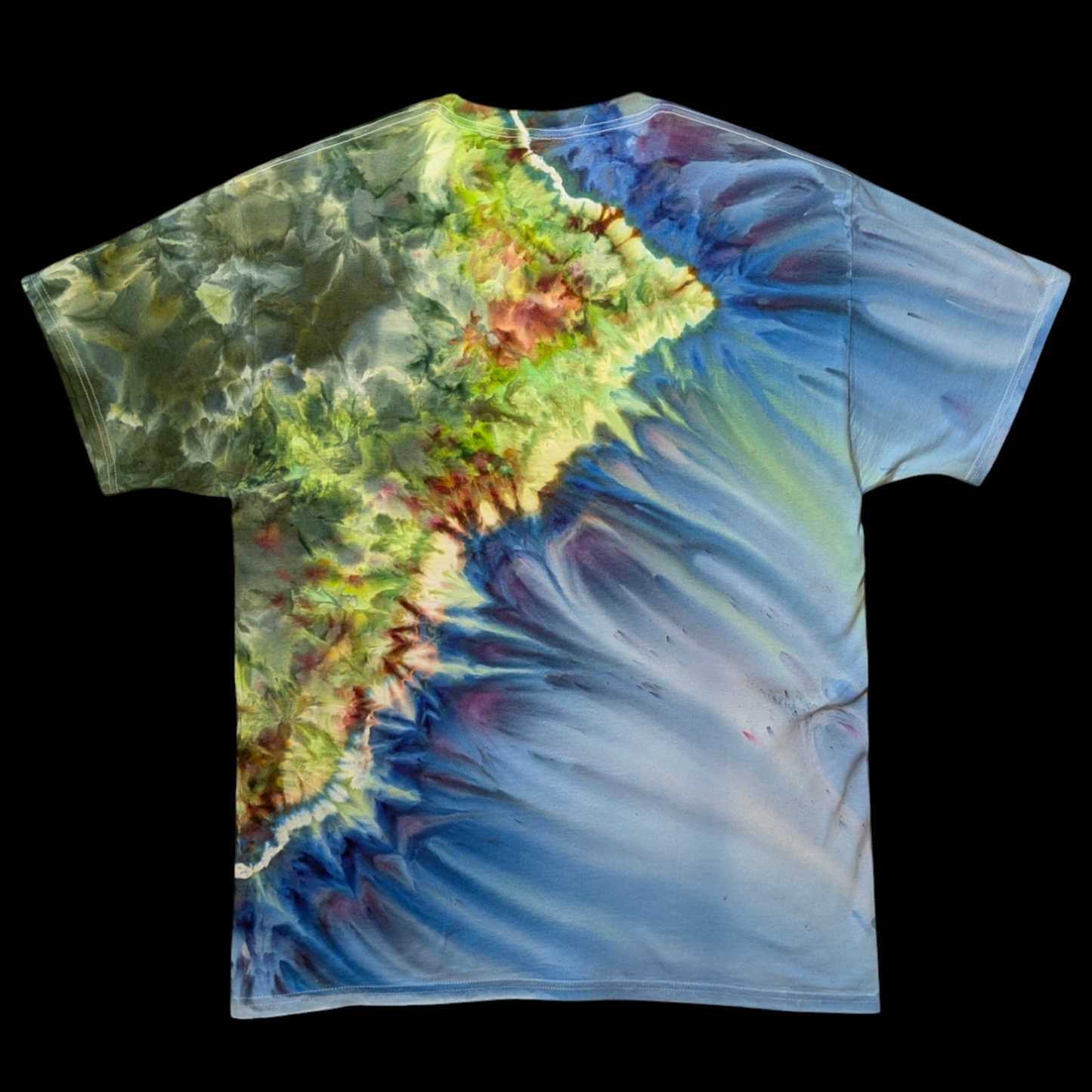 Topographic Dyeland - Large Ice /Tie Dye Shirt