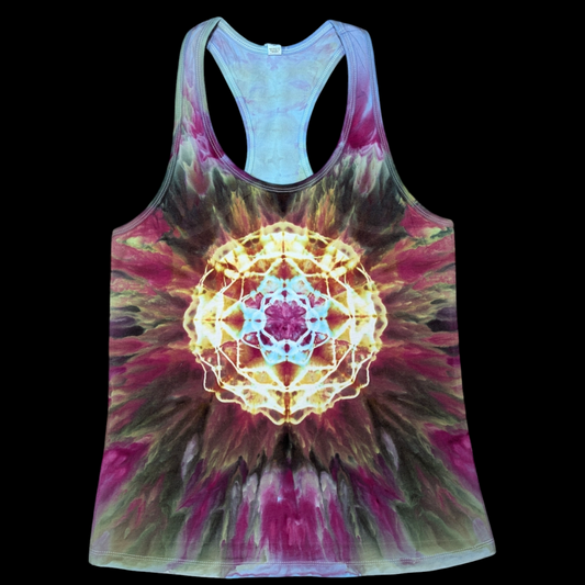 Bluestar - Women's Large Ice /Tie Dye Racerback Tank Top