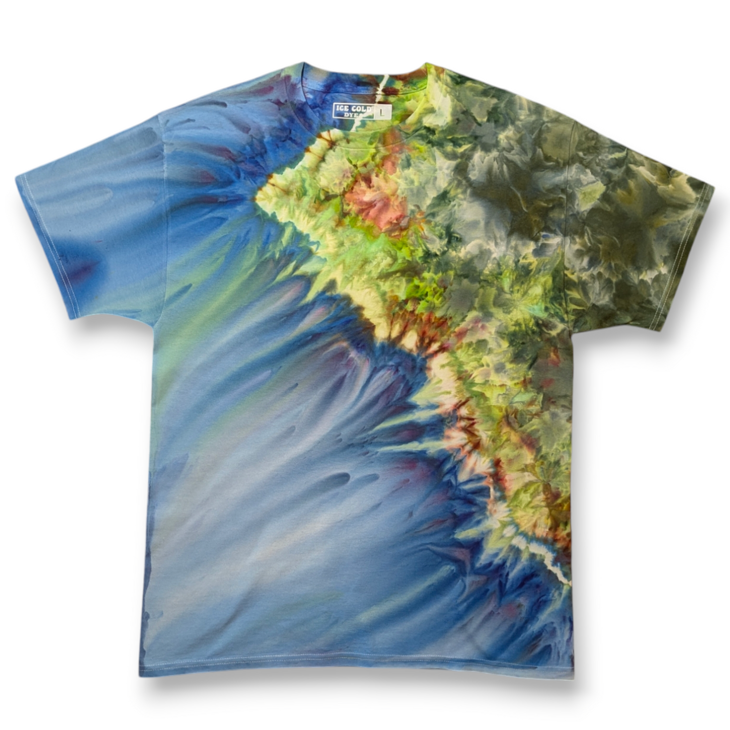 Topographic Dyeland - Large Ice /Tie Dye Shirt