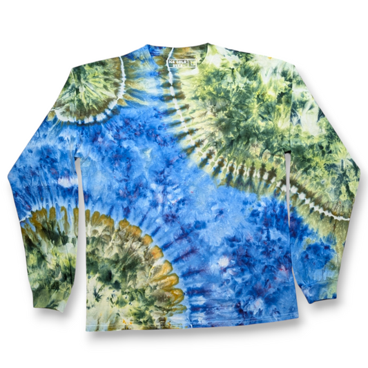 A River Runs Through You - Large Ice Dyed Long Sleeve Shirt