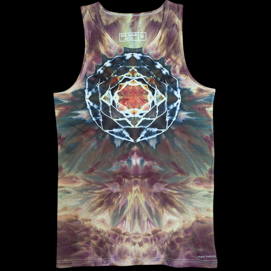 Workout burst - Medium Ice/Tie Dye moisture Wicking Tank top