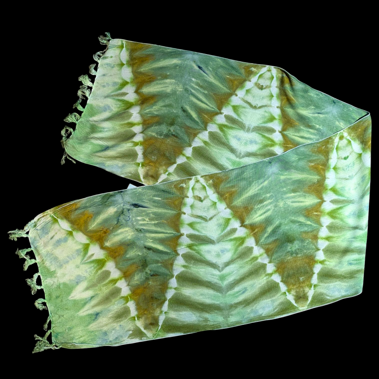 Lightweight Ice Dyed Scarves with Fringe Ends 76"x22"