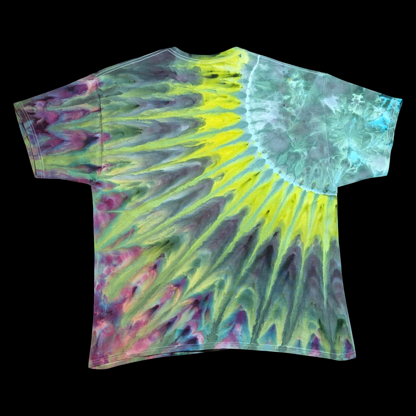 Molten Core - XL Ice Dyed Shirt - one of a kind wearable art