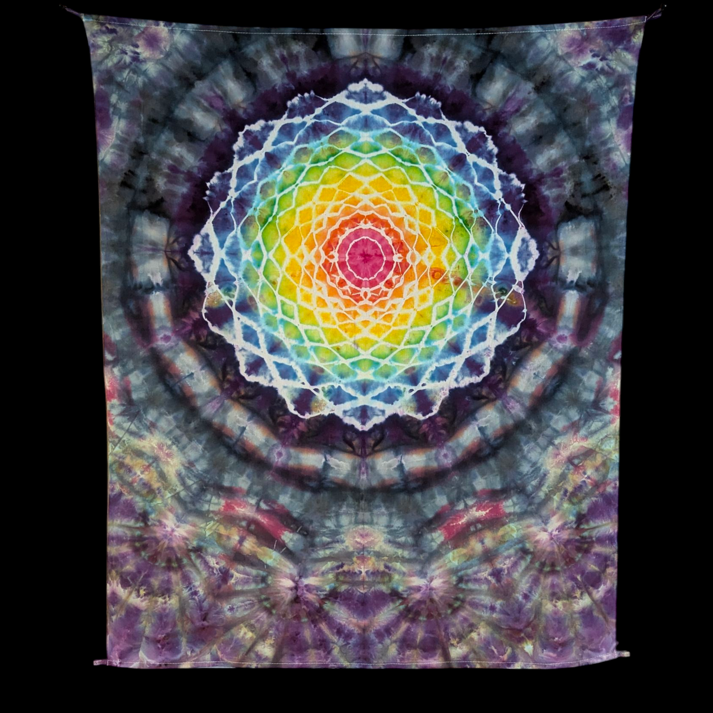 All Seeing Iris - Small Ice Dyed Tapestry