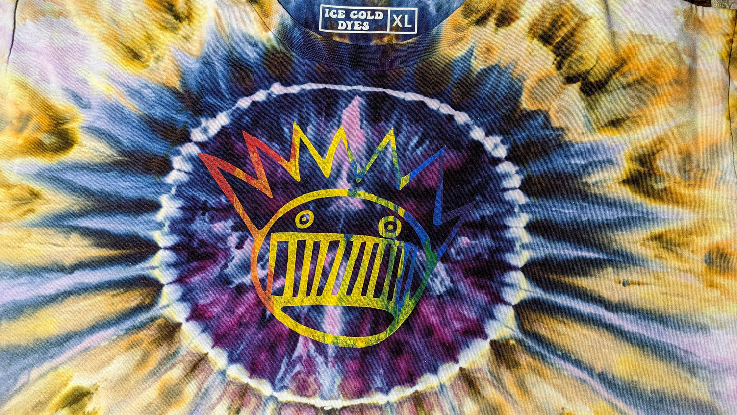 Purple Rainbow Boognish Burst - XL Ice Dyed Ween Inspired Shirt