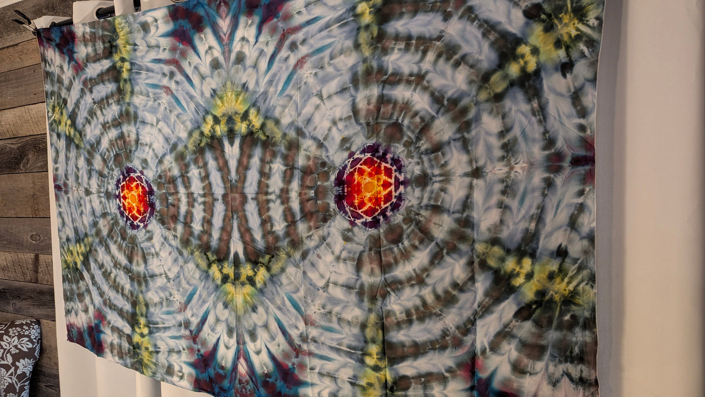 Owls Eyes - Soft Rayon Ice Dyed Tapestry / Sarong