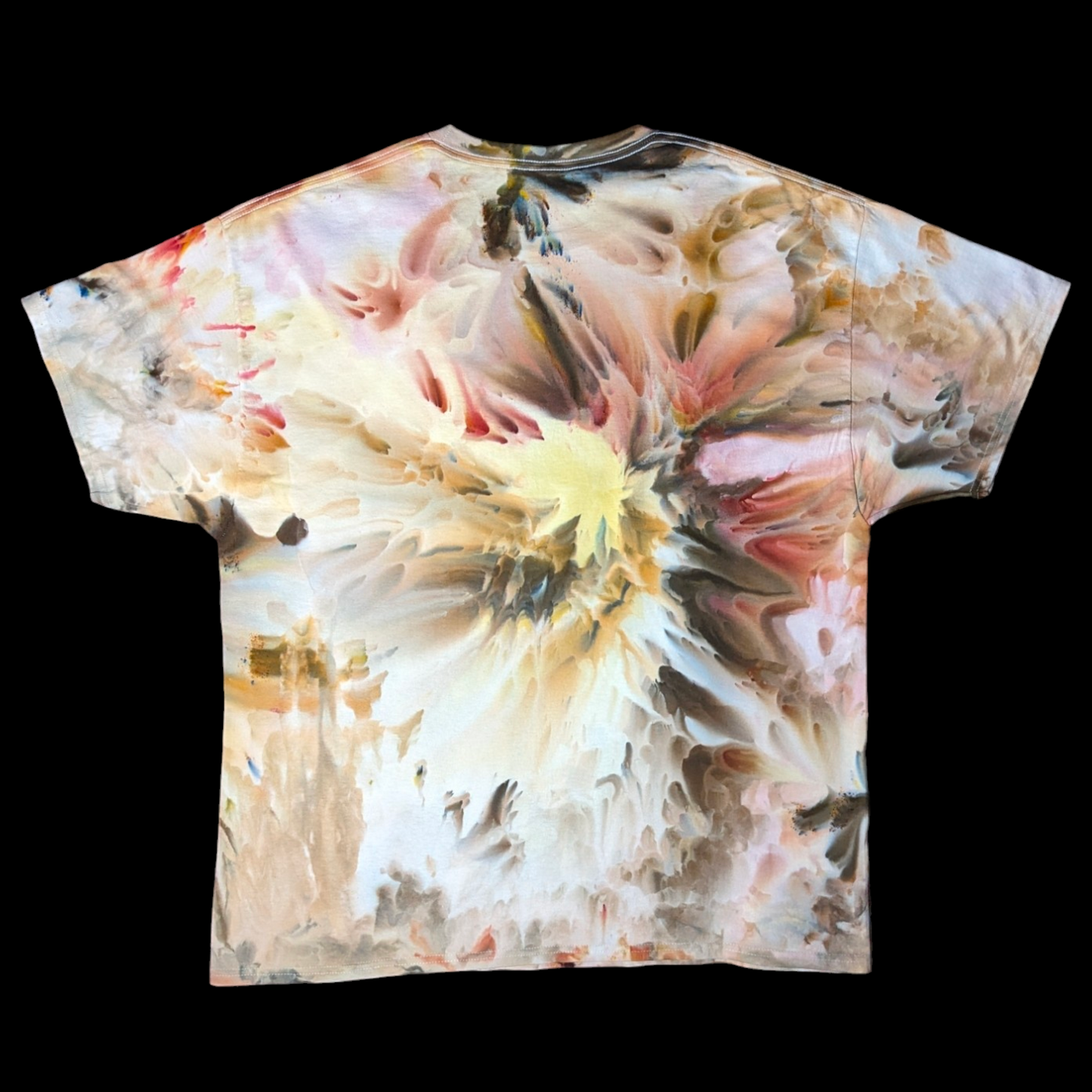 Brown Splatter Watercolor Boognish - XL Ice Dyed Ween Shirt