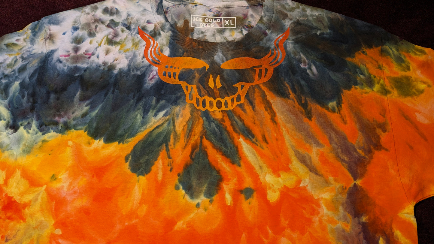 Steal Your Face Right Off Your Head - XL Ice Dyed Grateful Dead Inspired Shirt