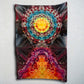 Floating Mandala Burst - Soft Rayon Ice Dyed Tapestry / Sarong
