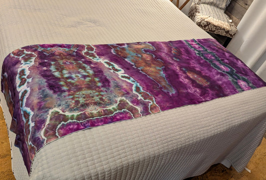 Purple Cosmos - Soft Rayon Ice Dyed Scarf 82"x22"