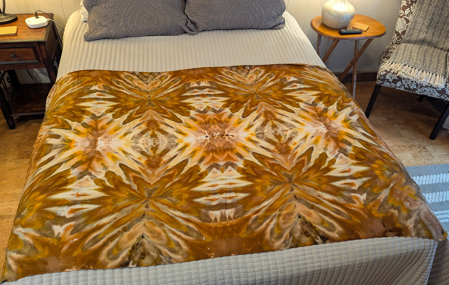 Autumn Flowers - Thin Rayon Throw/Scarf/Sarong