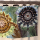 Black & Tan Dual Mandalas - Soft Rayon Ice Dyed Tapestry / Sarong