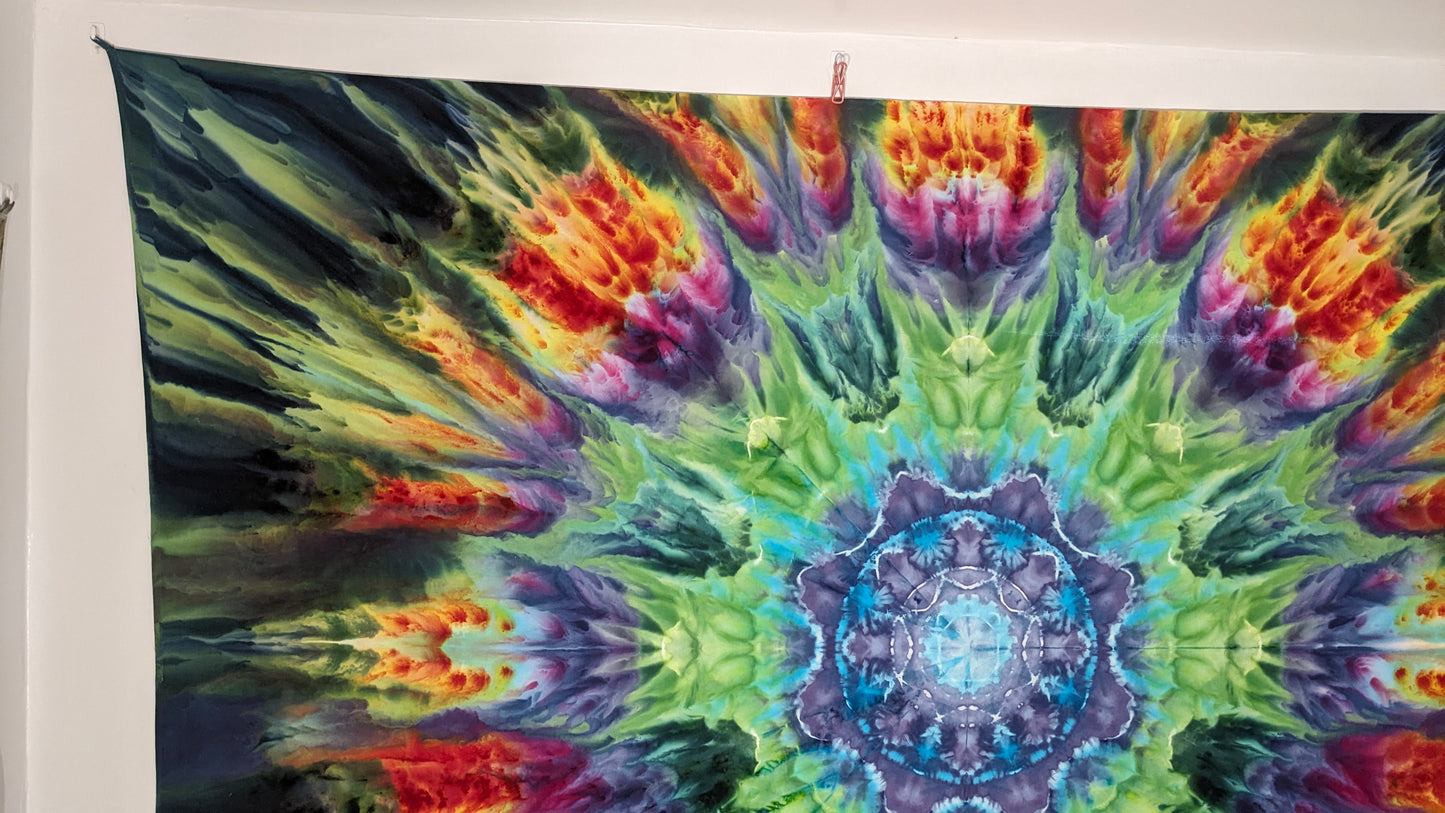 Blursting Through It All - 5'x7' Ice Dyed Tapestry