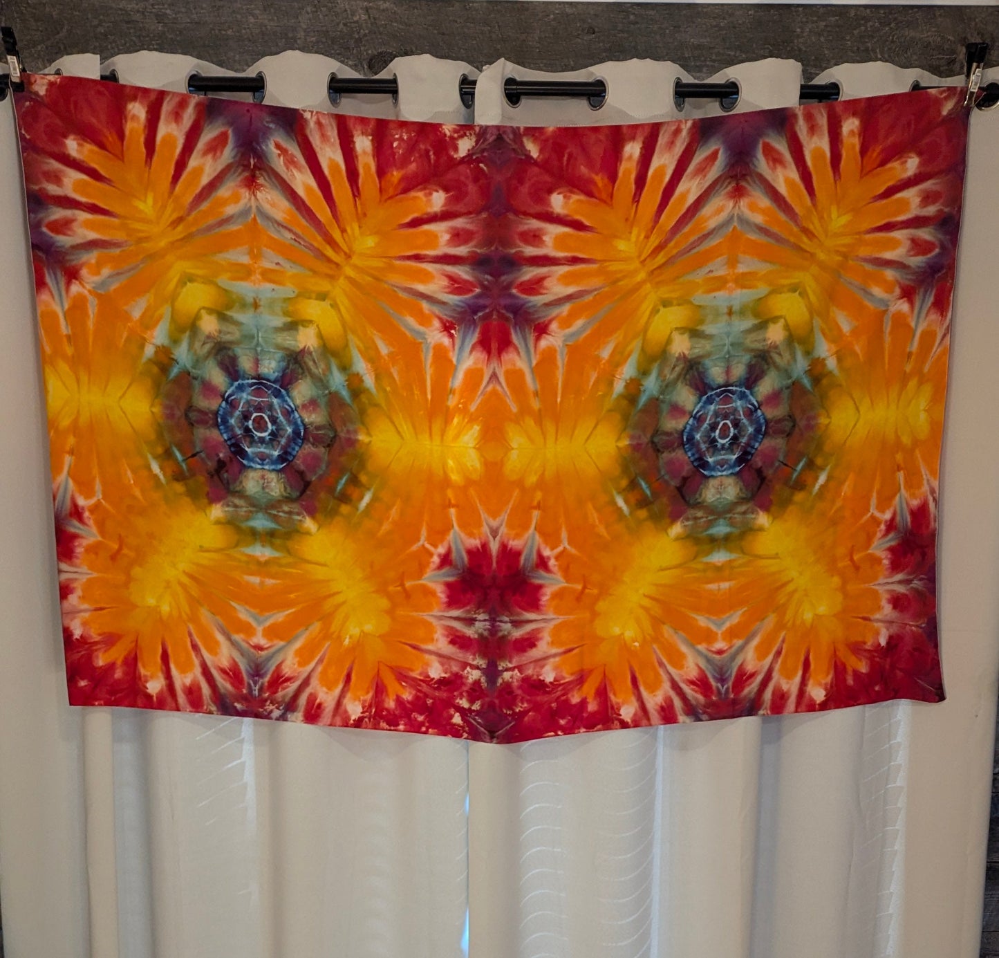 Double Orange Ice Dyed Sarong Wrap/Tapestry 82"x44"