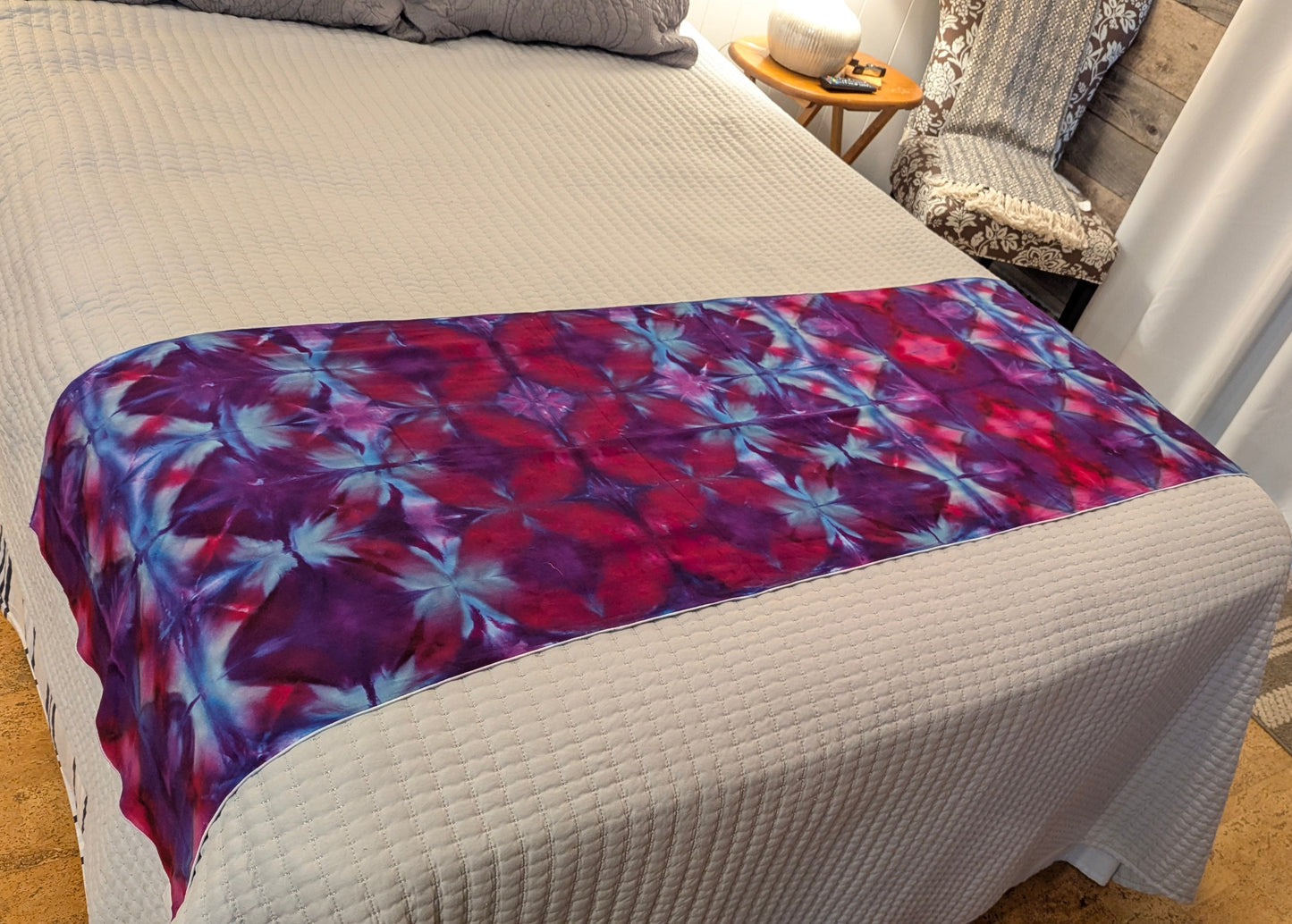 Patterned Purples - Soft Rayon Ice Dyed Scarf 82"x22"