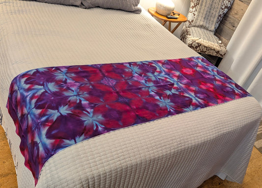 Patterned Purples - Soft Rayon Ice Dyed Scarf 82"x22"