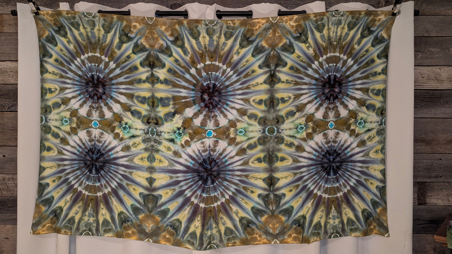 Six Circles Large Ice Dyes Sarong Wrap/Tapestry